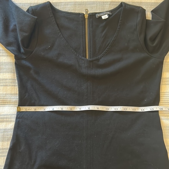 Eileen Fisher Ponte knit v neck 3-4 slv Black Dress size Small (true to size) - Picture 10 of 11